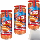 Gut&Günstig Hot Dog Würstchen in Eigenhaut American Style (3x8 Stück 3x375g ATG) + usy Block