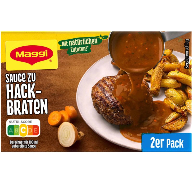 Maggi Soße zu Hackbraten für 2x0,25l 52g MHD 04.2023 Restposten Sonde