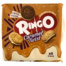 Pavesi Ringo Caramel Twist Kekse mit Salzkaramellcreme 3er Pack (3x170g Packung) + usy Block