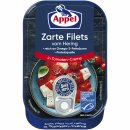 Appel Zarte Filets vom Hering in Tomaten-Creme 6er Pack (6x100g Dose) + usy Block