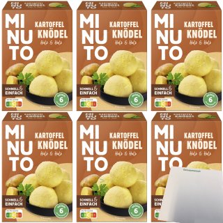 Minuto Kartoffelknödel in Kochbeutel Halb und Halb 6er Pack (6x200g Packung) + usy Block