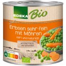 Edeka Bio Erbsen mit Möhrchen zart und natursüß (400g Dose)