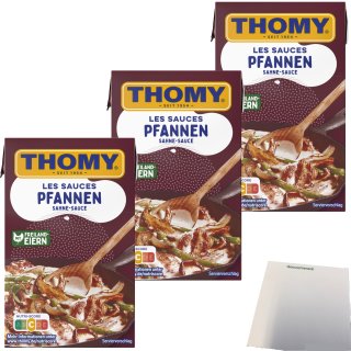 Thomy Les Sauces Pfannen Sahne Sauce 3er Pack (3x250ml Packung) + usy Block