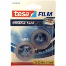 Tesa Film Kristall-Klar 2 Rollen (10mx15mm) + usy Block