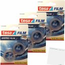 Tesa Film Kristall-Klar 3er Pack (3x2 Rollen 10mx15mm) + usy Block