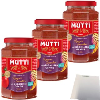 Mutti Pasta Sauce mit gegrilltem Gemüse 3er Pack (3x400g Glas) + usy Block