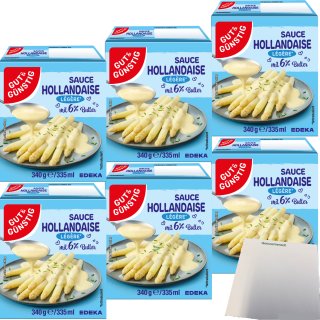 Gut&Günstig Sauce Hollandaise Legere mit 6% Butter 6er Pack (6x335ml Packung) + usy Block