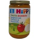 Hipp Pasta Bambini Spaghetti mit Tomaten und Mozzarella ab dem 8. Monat 6er Pack (6x220g Glas) + usy Block