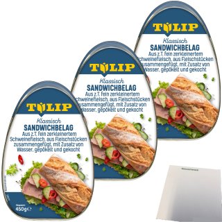 Tulip Dänischer Sandwichbelag 3er Pack (3x450g Dose) + usy Block