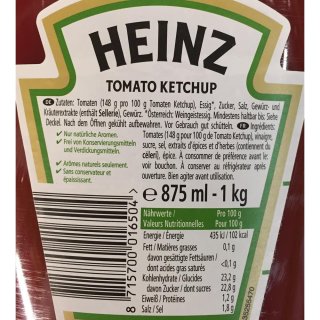 Heinz tomatsosa, 875ml, PE flaska