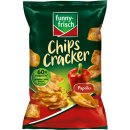 Funny-Frisch Chips Cracker Paprika 6er Pack (6x90g Packung) + usy Block