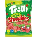Trolli Sour Strawbies sauer gezuckerte Fruchtgummi-Erdbeeren (150g Packung)