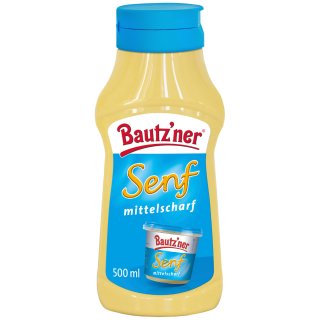 Bautzner Senf mittelscharf (500ml Flasche)