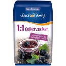Sweet Family Gelierzucker 1:1 3er Pack (3x1kg Packung) + usy Block