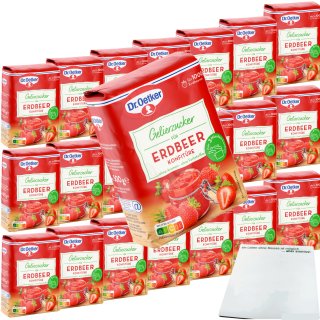 Dr. Oetker Gelierzucker 2zu1 für Erdbeer Konfitüre VPE (21x500g Packung) + usy Block