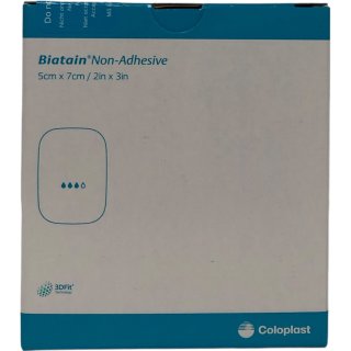Coloplast Biatain Non Adhesive Nicht-haftender Schaumverband 5x7cm (10 Stück Packung)