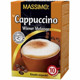 Massimo Cappuccino Wiener Melange 10 Portionen VPE (8x150g Packung)