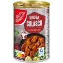 Gut&Günstig Rinder Gulasch in pikanter Sauce 6er Pack (6x400g Dose) + usy Block