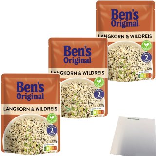 Bens Original Express Langkorn und Wildreis 3er Pack (3x220g Packung) + usy Block