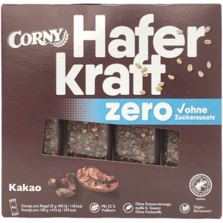 Corny Haferkraft Zero Kakao Hafer-Kakao-Riegel VPE (12x4x35g Packung)