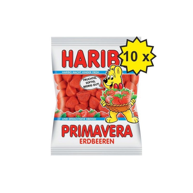 Haribo Primavera Erdbeeren (10x 200g Beutel)