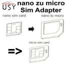usy Sim-Kartenadapter, Nano Simkarte zu Micro Simkarte 1...