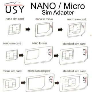 usy Sim-Kartenadapter 3er Set, Nano-Simkarten & Micro-Simkarten Adapter