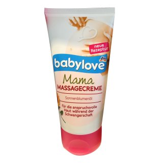 babylove Mama Massagecreme sonnenblumenöl (150ml Tube)