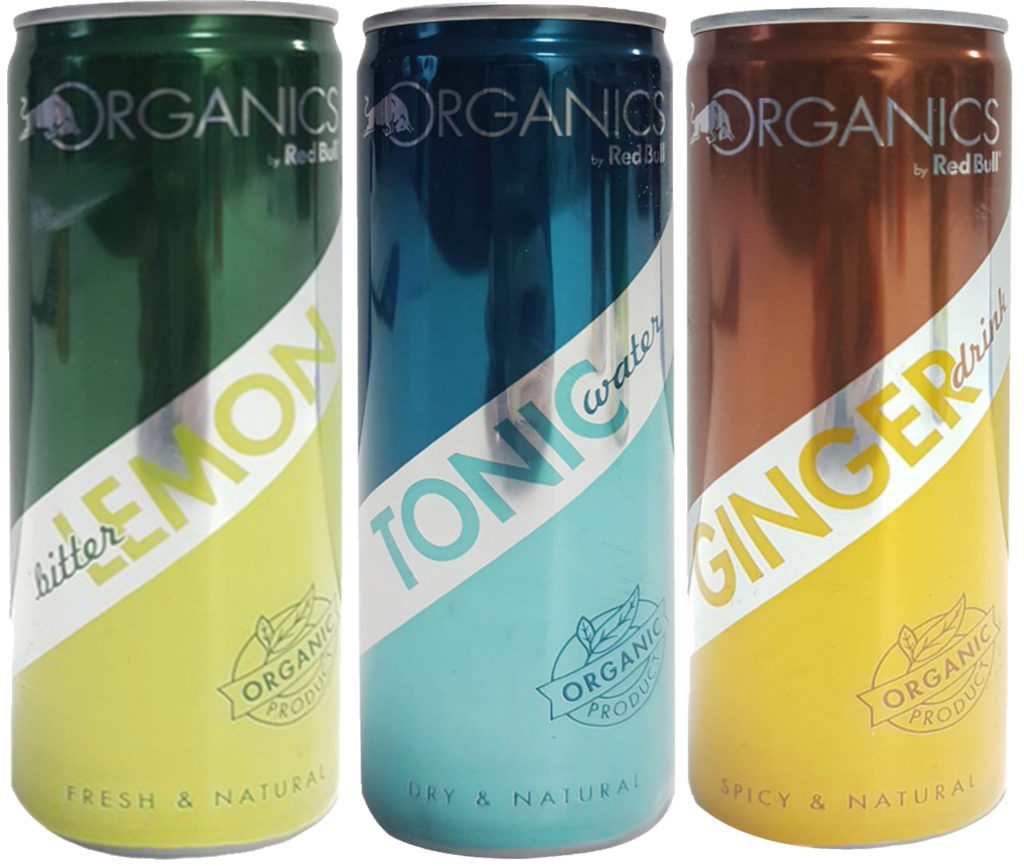 ORGANICS by Redbull Bitter Lemon, Tonic Water und Ginger Drink atundo