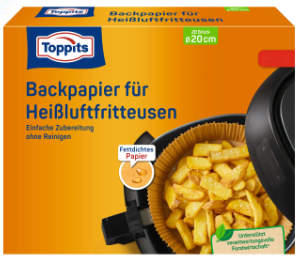 Toppits Backpapier für Heissluftfriteussen / Airfryer-4008871220349