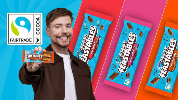 Feastables mit 100 % des Kakaos jetzt Fairtrade-zertifiziert